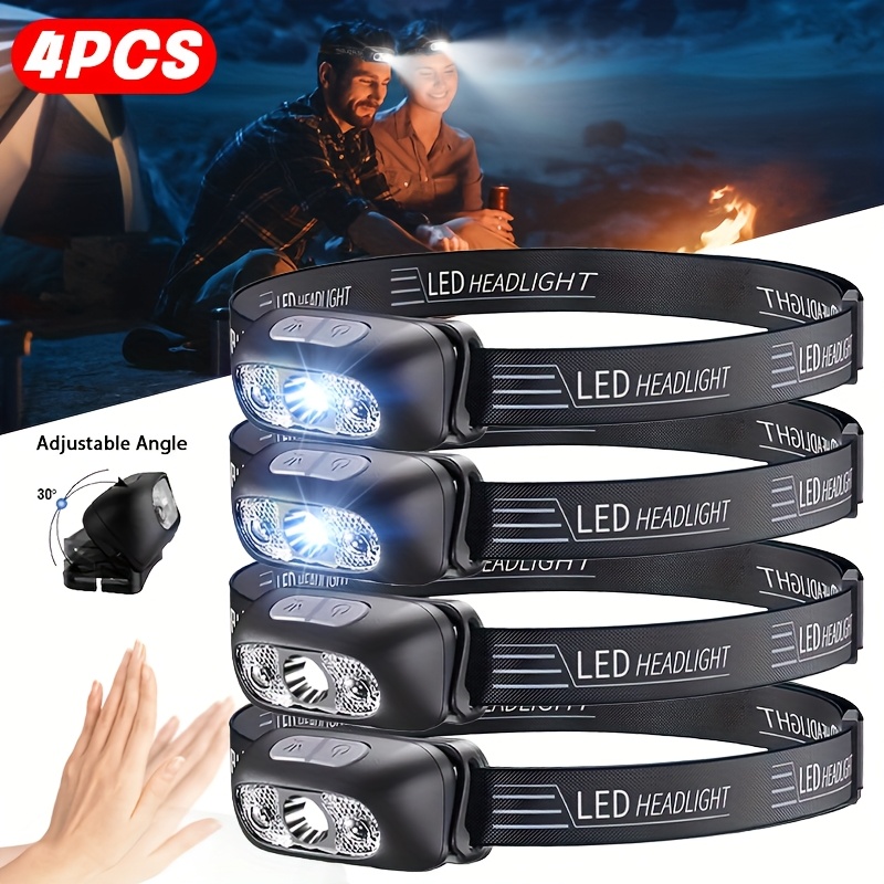 Outdoor Adventure Trips - Senter Kepala LED Sensor Kuat yang