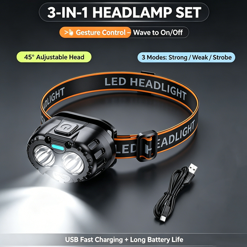 Lampu Kepala LED Kuat Tahan Ai - Outdoor Adventure Trips ulasan dan harga